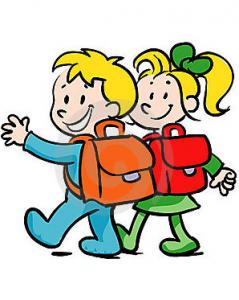 44585 boy and girl going to school thumb8280201